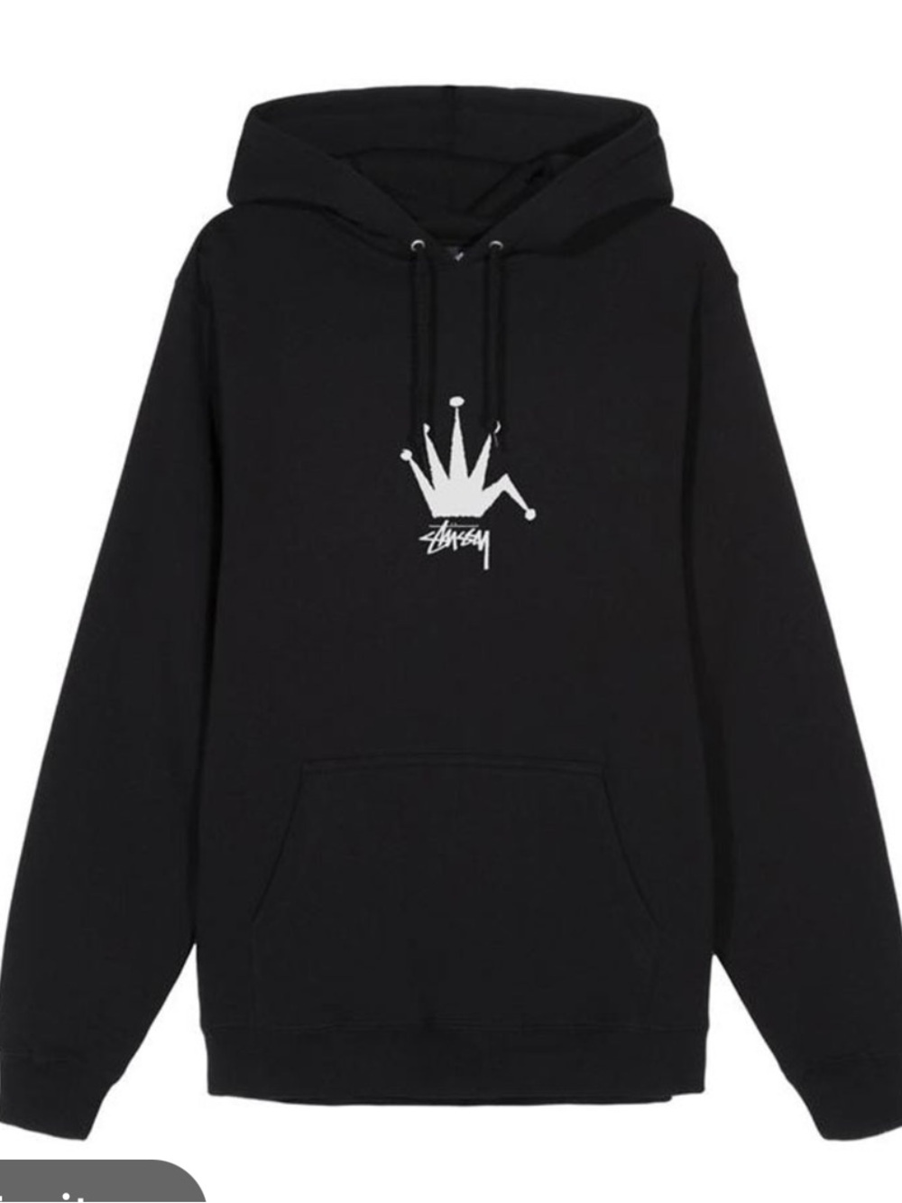 Stussy Old Crown Hoodie Hooded Sweatshirt XL Black